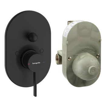  - HANSGROHE Zesis S Zestaw jednouchwytowej baterii wannowej, podtynkowej czarny mat 74418670 - 74418670 - Łazienki Szydłowski