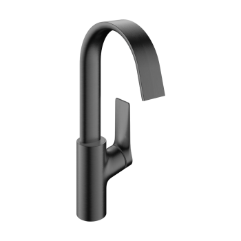 - HANSGROHE Vivenis Jednouchwytowa bateria umywalkowa 210 z obrotową wylewką i kompletem odpływowym z cięgłem czarny chrom szczotkowany 75030340 - 75030340 - Łazienki Szydłowski