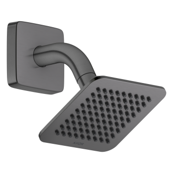  - AXOR Citterio C Deszczownica prysznicowa 12 x 12 cm 1jet z ramieniem prysznicowym czarny chrom szczotkowany 28810340 - 28810340 - Łazienki Szydłowski