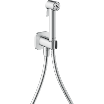  - AXOR  Bidette Showers Główka prysznicowa Bidette 1jet dla wody zimnej z uchwytem i wężem prysznicowym 1.25 m, softsquare chrom 29241000 - 29241000 - Łazienki Szydłowski