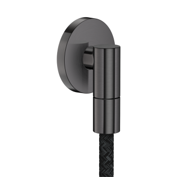 - AXOR Wall outlet Fine Przyłącze węża, okrągłe czarny chrom szczotkowany 36737340 - 36737340 - Łazienki Szydłowski