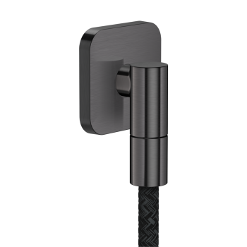  - AXOR Wall outlet Fine Przyłącze węża, softsquare czarny chrom szczotkowany 36739340 - 36739340 - Łazienki Szydłowski