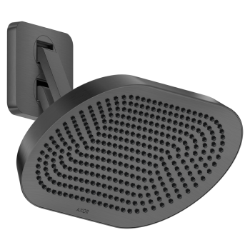 - AXOR ShowerSphere Deszczownica prysznicowa 37 x 22 cm 2jet EcoSmart z regulowanym ramieniem prysznicowym czarny chrom szczotkowany 39746340 - 39746340 - Łazienki Szydłowski
