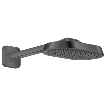 - AXOR ShowerSphere Deszczownica prysznicowa 25 x 16 cm 1jet EcoSmart z ramieniem prysznicowym czarny chrom szczotkowany 39755340 - 39755340 - Łazienki Szydłowski