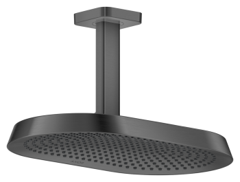- AXOR ShowerSphere Deszczownica prysznicowa 37 x 22 cm 2jet EcoSmart z przyłączem sufitowym czarny chrom szczotkowany 39758340 - 39758340 - Łazienki Szydłowski