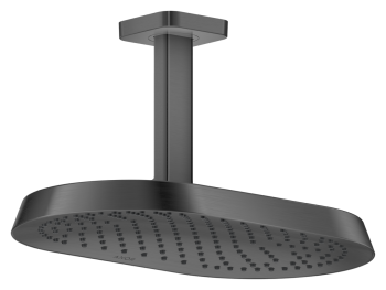 - AXOR ShowerSphere Deszczownica prysznicowa 37 x 22 cm 1jet EcoSmart z przyłączem sufitowym czarny chrom szczotkowany 39761340 - 39761340 - Łazienki Szydłowski