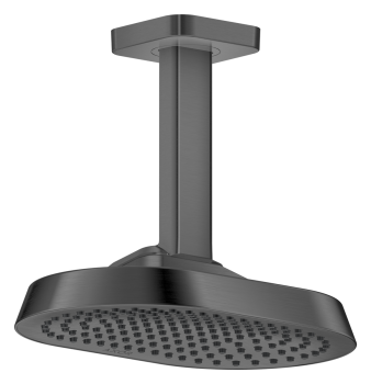 - AXOR ShowerSphere Deszczownica prysznicowa 25 x 16 cm 1jet EcoSmart+ z przyłączem sufitowym czarny chrom szczotkowany 39771340 - 39771340 - Łazienki Szydłowski