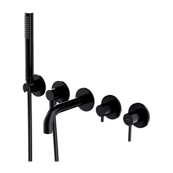 - OMNIRES Y bateria wannowa 5-otworowa podtynkowa, czarny półmat Y12371SBL - Y1237-1SBL - Łazienki Szydłowski