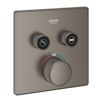 - GROHE-SmartControl Bateria termostatyczna do obsługi dwóch wyjść wody satin graphite 29124MG0 - 29124MG0 - Łazienki Szydłowski