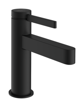 - Hansgrohe Finoris bateria umywalkowa 100 CoolStart z kompletem odpływowym Push-Open czarny mat 76012670 - 76012670 - Łazienki Szydłowski