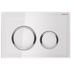 - GEBERIT Sigma 21 Przycisk spłukujący szkło białe / ramka chrom 115884SI1 - 115.884.SI.1 - Łazienki Szydłowski
