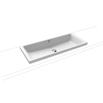  - KALDEWEI Puro S Umywalka nablatowa, stal emaliowana 90 x 38,5 cm biała 909006003001 - 909006003001 - Łazienki Szydłowski