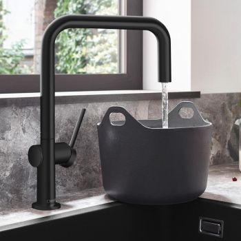 - HANSGROHE Talis M54 bateria kuchenna czarny mat 72806670 - 72806670 - Łazienki Szydłowski