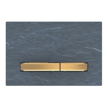 - GEBERIT Sigma 50 Przycisk spłukujący Płyta montażowa i przyciski, mosiądz Płyta maskująca, łupek Mustang 115672JM2 - 115.672.JM.2 - Łazienki Szydłowski