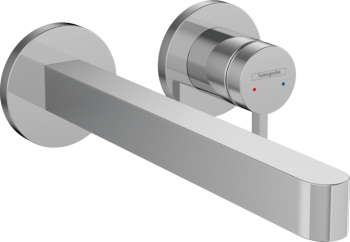 - HANSGROHE Finoris bateria umywalkowa ścienna wylewka 22,8 cm chrom 76050000 - 76050000 - Łazienki Szydłowski
