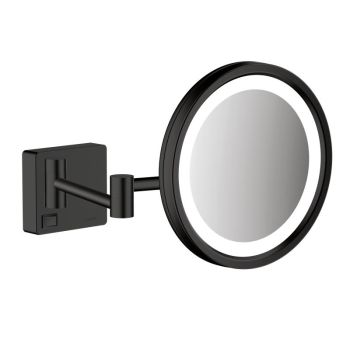 - HANSGROHE AddStoris Lusterko kosmetyczne z oświetleniem czarny mat 41790670 - 41790670 - Łazienki Szydłowski