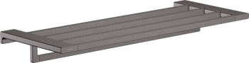 - HANSGROHE AddStoris Półka na ręczniki z wieszakiem na ręcznik czarny chrom szczotkowany 41751340 - 41751340 - Łazienki Szydłowski