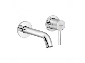 - KLUDI BOZZ Bateria umywalkowa ścienna, 18 cm chrom 382440576 - 382440576 - Łazienki Szydłowski