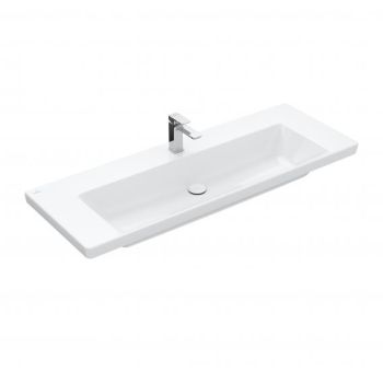 - VILLEROY&BOCH SUBWAY 3.0 Umywalka meblowa 130 x 47 cm bez przelewu biała 4A70D201 - 4A70D201 - Łazienki Szydłowski