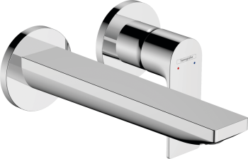 - HANSGROHE Rebris E bateria umywalkowa ścienna, wylewka 20cm chrom 72568000 - 72568000 - Łazienki Szydłowski