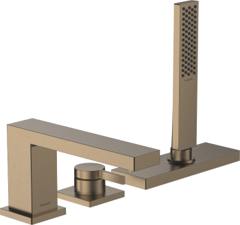 - HANSGROHE Tecturis E 3-otworowa, bateria na brzeg wanny, brąz szczotkowany 73443140 - 73443140 - Łazienki Szydłowski