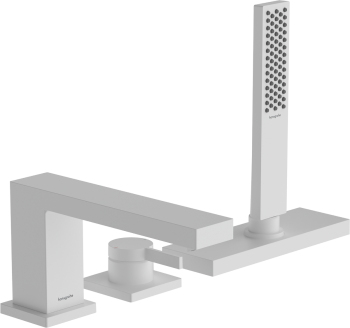  - HANSGROHE Tecturis E 3-otworowa bateria na brzeg wanny, biały mat 73443700 - 73443700 - Łazienki Szydłowski