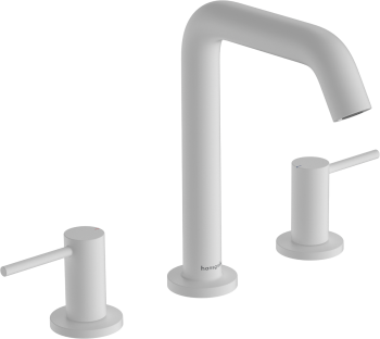 - HANSGROHE Tecturis S 3-otworowa bateria umywalkowa 150 z kompletem odpływowym Push-Open kolor biały mat 73330700 - 73330700 - Łazienki Szydłowski