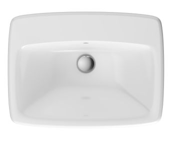  - GEBERIT Selnova Square Umywalka wpuszczana w blat, 60x45 cm, z przelewem, z otworem na baterie biała 500307017 - 500.307.01.7 - Łazienki Szydłowski