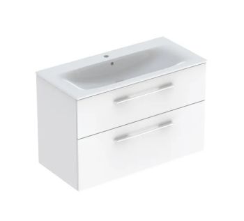  - GEBERIT Selnova Square Zestaw umywalka z szafką 100 x 50,2 cm, biały 501244001 - 501.244.00.1 - Łazienki Szydłowski
