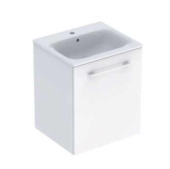 - GEBERIT Selnova Square Zestaw szafki z umywalką, z jednymi drzwiami 60 x 50,2 cm biały 501252001 - 501.252.00.1 - Łazienki Szydłowski