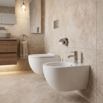 - GEBERIT Acanto Bidet wiszący 51 x 35 cm , biały z powłoką KeraTect 500601018 - 500.601.01.8 - Łazienki Szydłowski