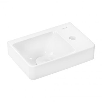  - HANSGROHE Xelu Q Umywalka z półką prawą 36x25 cm z otworem na baterię bez przelewu, biały SmartClean 61084450 - 61084450 - Łazienki Szydłowski