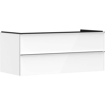  - HANSGROHE Xelu Q Szafka podumywalkowa 118x57 cm wysoki połysk biały 2 szufladami do konsoli biały wysoki połysk 54082000 - 54082000 - Łazienki Szydłowski