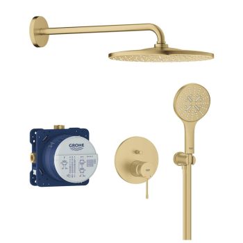 - GROHE-Essence z Rainshower Mono 310 Zestaw prysznicowy podtynkowy brushed cool sunrise 25287GN0 - 25287GN0 - Łazienki Szydłowski