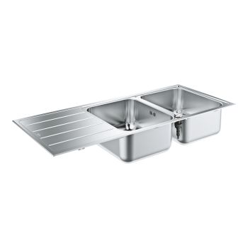  - GROHE-K500 Zlewozmywak ze stali szlachetnej 116 x 50 cm stal nierdzewna 31588SD1 - 31588SD1 - Łazienki Szydłowski