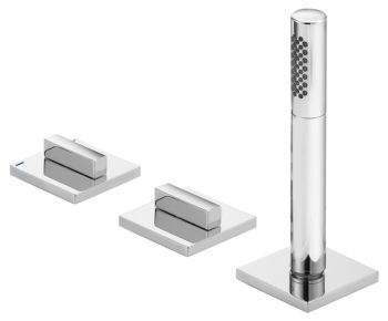 - KEUCO Edition 11 Bateria wannowa chrom czarny szczotkowany 51130130500 - 51130130500 - Łazienki Szydłowski
