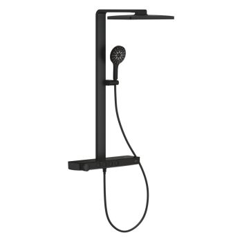 - GROHE-AQUA Rainshower Pure zestaw prysznicowy z termostatem kolor phantom black 100961KF00 - 100961KF00 - Łazienki Szydłowski