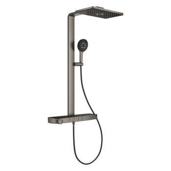 - GROHE-AQUA Rainshower Pure System prysznicowy z termostatem do montażu ściennego grafit szczotkowany 100962AL00 - 100962AL00 - Łazienki Szydłowski