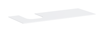  - HANSGROHE Xevolos E Blat 137 x 55cm z wycięciem po lewej stronie pod umywalkę wpuszczaną, szlifowaną 50 x 48cm, biały mat 54205700 - 54205700 - Łazienki Szydłowski