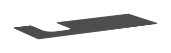  - HANSGROHE Xevolos E Blat 137 x 55cm z wycięciem po lewej stronie pod umywalkę wpuszczaną, szlifowaną 50 x 48cm, szary  łupek matowy 54205760 - 54205760 - Łazienki Szydłowski