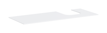  - HANSGROHE Xevolos E Blat 137 x 55cm z wycięciem po prawej stronie pod umywalkę wpuszczaną, szlifowaną 50 x 48cm, biały mat 54206700 - 54206700 - Łazienki Szydłowski