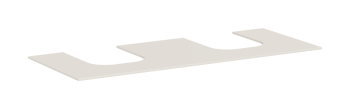  - HANSGROHE Xevolos E Blat 137 x 55cm z wycięciami pod 2 umywalki wpuszczane, szlifowaną 50 x 48cm, piaskowy beż matowy 54207780 - 54207780 - Łazienki Szydłowski