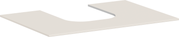  - HANSGROHE Xevolos E Blat 78 x 55cm z wycięciem na środku pod umywalkę wpuszczaną, szlifowaną 50 x 48cm i 60 x 48cm, piaskowy beż mat 54208780 - 54208780 - Łazienki Szydłowski