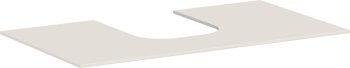  - HANSGROHE Xevolos E Blat 98 x 55cm z wycięciem na środku pod umywalkę wpuszczaną, szlifowaną 50 x 48cm i 60 x 48cm, piaskowy beż matowy 54209780 - 54209780 - Łazienki Szydłowski