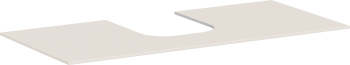  - HANSGROHE Xevolos E Blat 118 x 55cm z wycięciem na środku pod umywalkę wpuszczaną, szlifowaną 50 x 48cm i 60 x 48cm, piaskowy beż matowy 54210780 - 54210780 - Łazienki Szydłowski