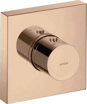 - AXOR ShowerSolutions Bateria termostatyczna 12 x 12 cm, podtynkowa czerwony złoty polerowany 10755300 - 10755300 - Łazienki Szydłowski