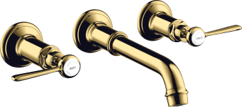 - AXOR Montreux 3-otworowa bateria umywalkowa z uchwytami jednoramiennymi i wylewką 165 - 225 mm, ścienna, podtynkowa 16534990 - 16534990 - Łazienki Szydłowski