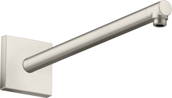 - AXOR ShowerSolutions Ramię prysznicowe 39 cm, kwadratowe stal szlachetna optyczna 26436800 - 26436800 - Łazienki Szydłowski