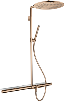 - AXOR ShowerSolutions Komplet prysznicowy 350 1jet z termostatem 800 czerwony złoty polerowany 27984300 - 27984300 - Łazienki Szydłowski