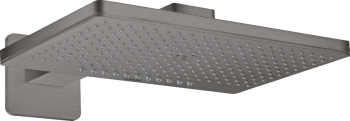 - AXOR ShowerSolutions Deszczownica 46 x 30cm 2jet z ramieniem prysznicowym, rozeta softsquare Czarny Chrom Szczotkowany 35275340 - 35275340 - Łazienki Szydłowski